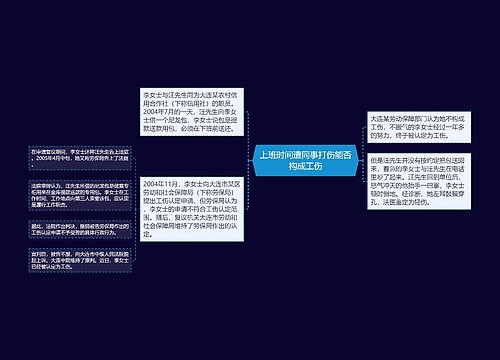 上班时间遭同事打伤能否构成工伤