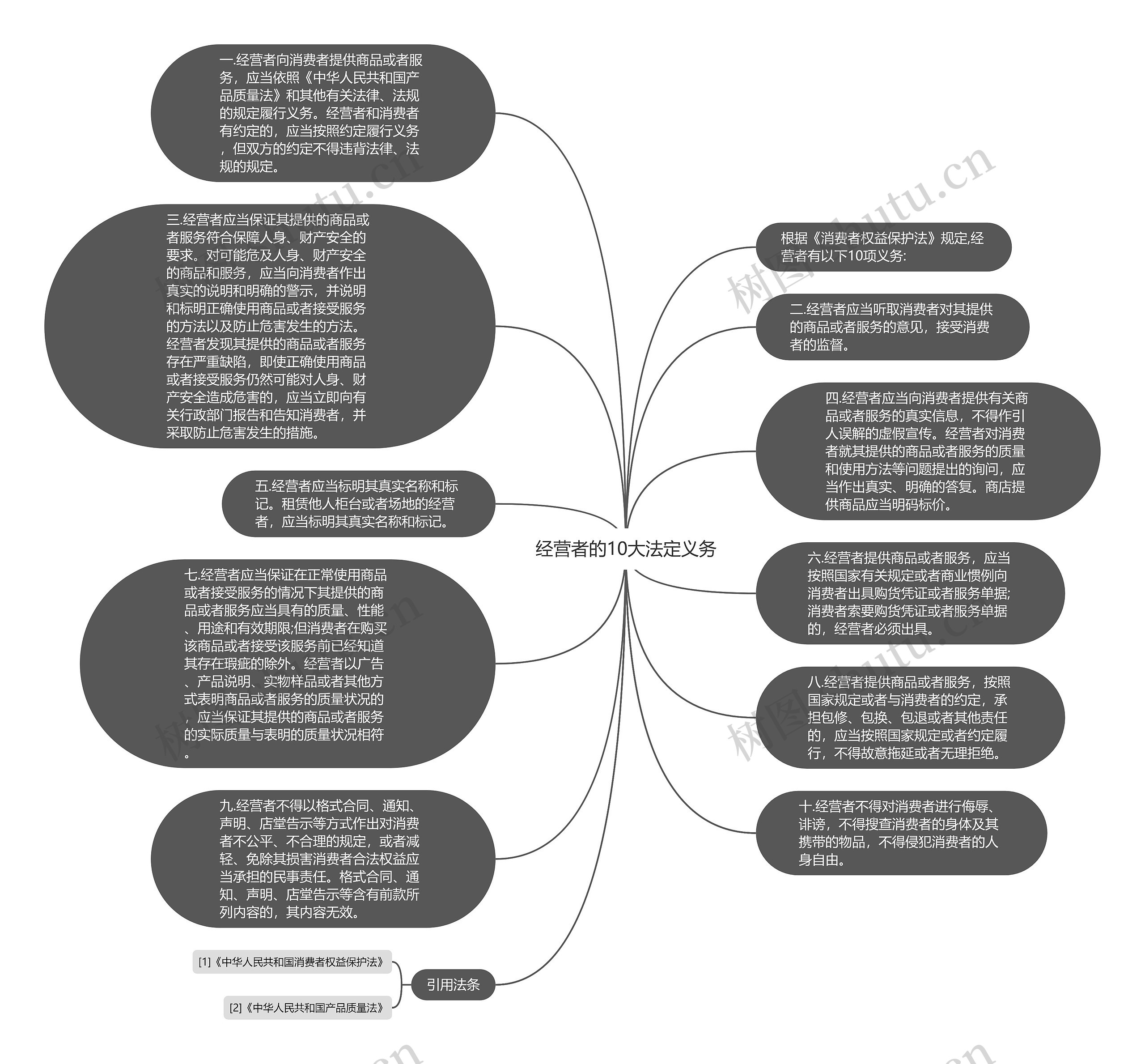 经营者的10大法定义务思维导图