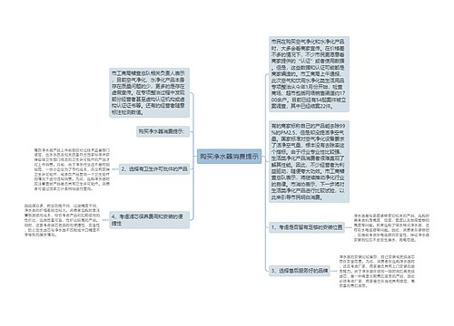 购买净水器消费提示