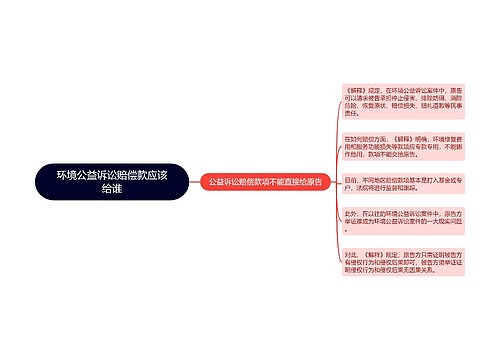 环境公益诉讼赔偿款应该给谁