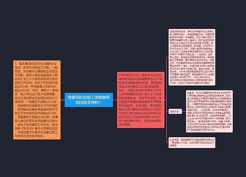 他要求的加班工资能够得到法院支持吗？