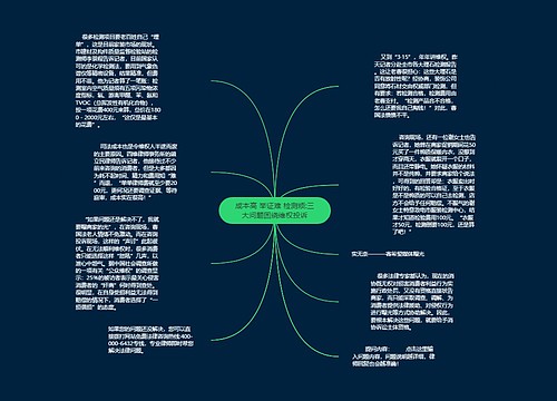 成本高 举证难 检测烦:三大问题困绕维权投诉