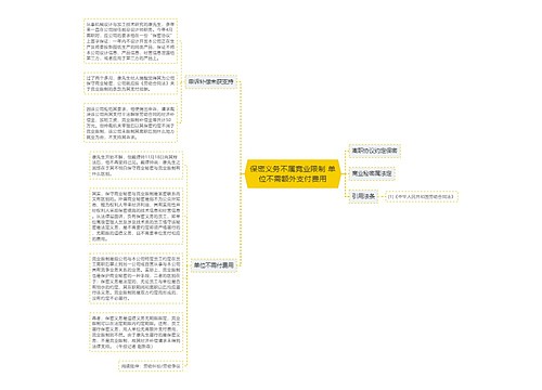 保密义务不属竞业限制 单位不需额外支付费用