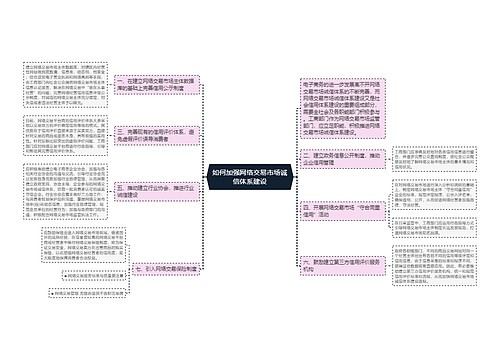 如何加强网络交易市场诚信体系建设