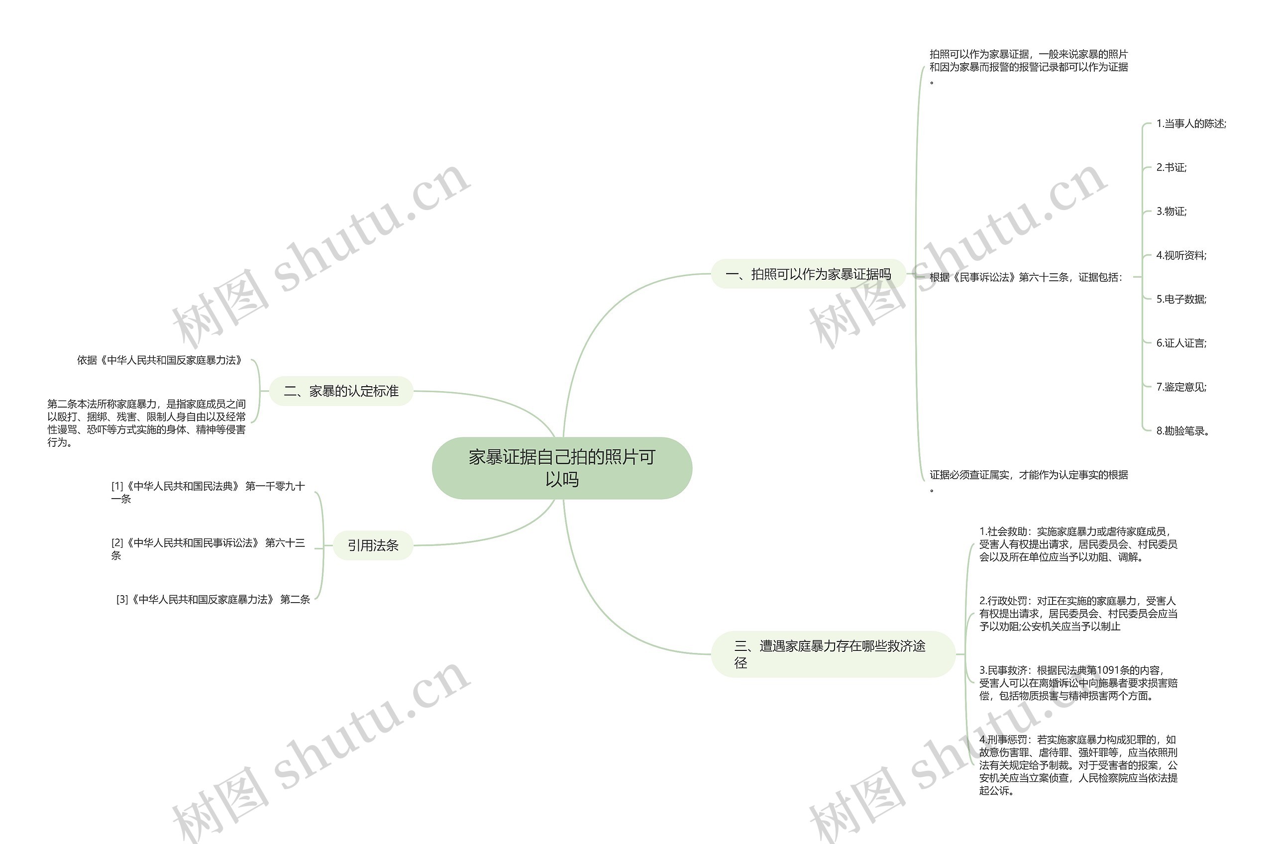 家暴证据自己拍的照片可以吗思维导图