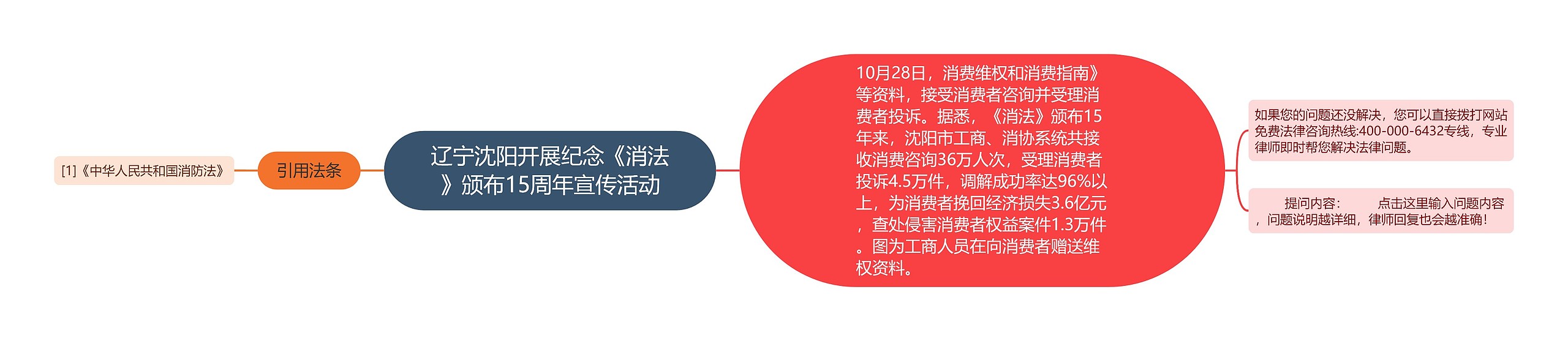 辽宁沈阳开展纪念《消法》颁布15周年宣传活动思维导图