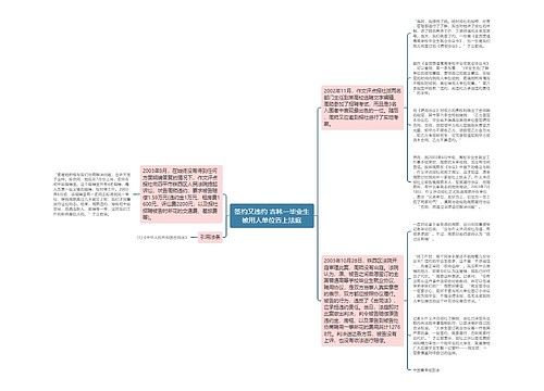 签约又违约 吉林一毕业生被用人单位告上法庭