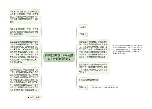 新旅游法第五十六条 经营者实施责任保险制度