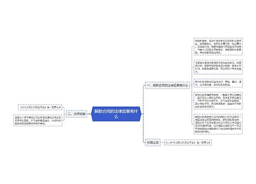 解除合同的法律后果有什么