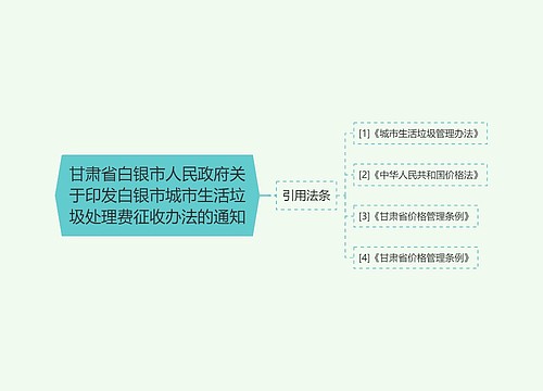 甘肃省白银市人民政府关于印发白银市城市生活垃圾处理费征收办法的通知