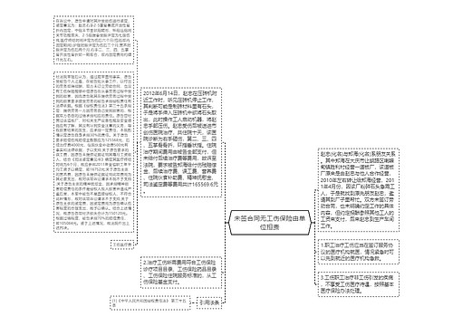 未签合同无工伤保险由单位担责