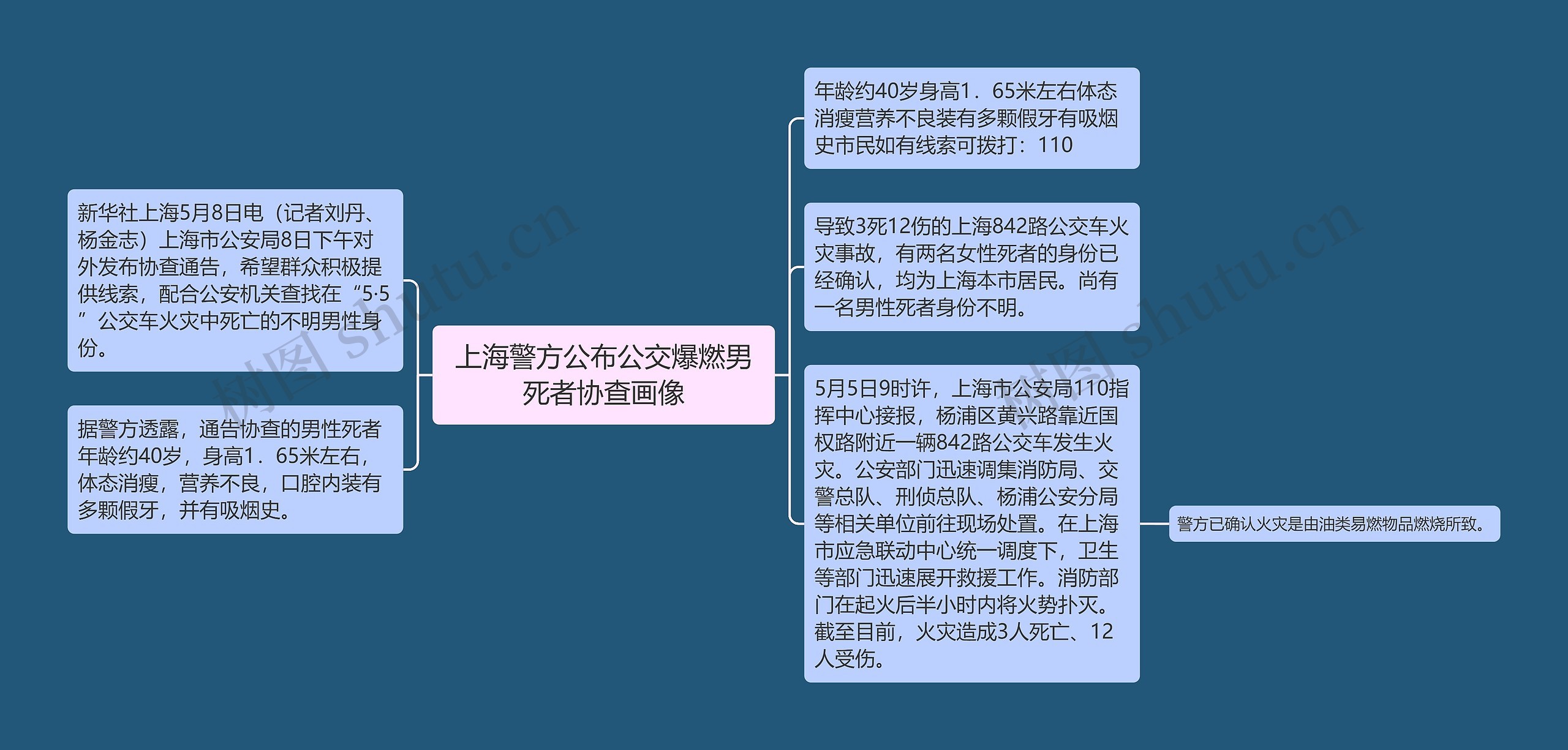 上海警方公布公交爆燃男死者协查画像