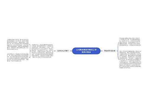 公司败诉借故开除员工导致再次败诉