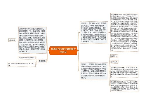 劳动者违反竞业限制需付违约金