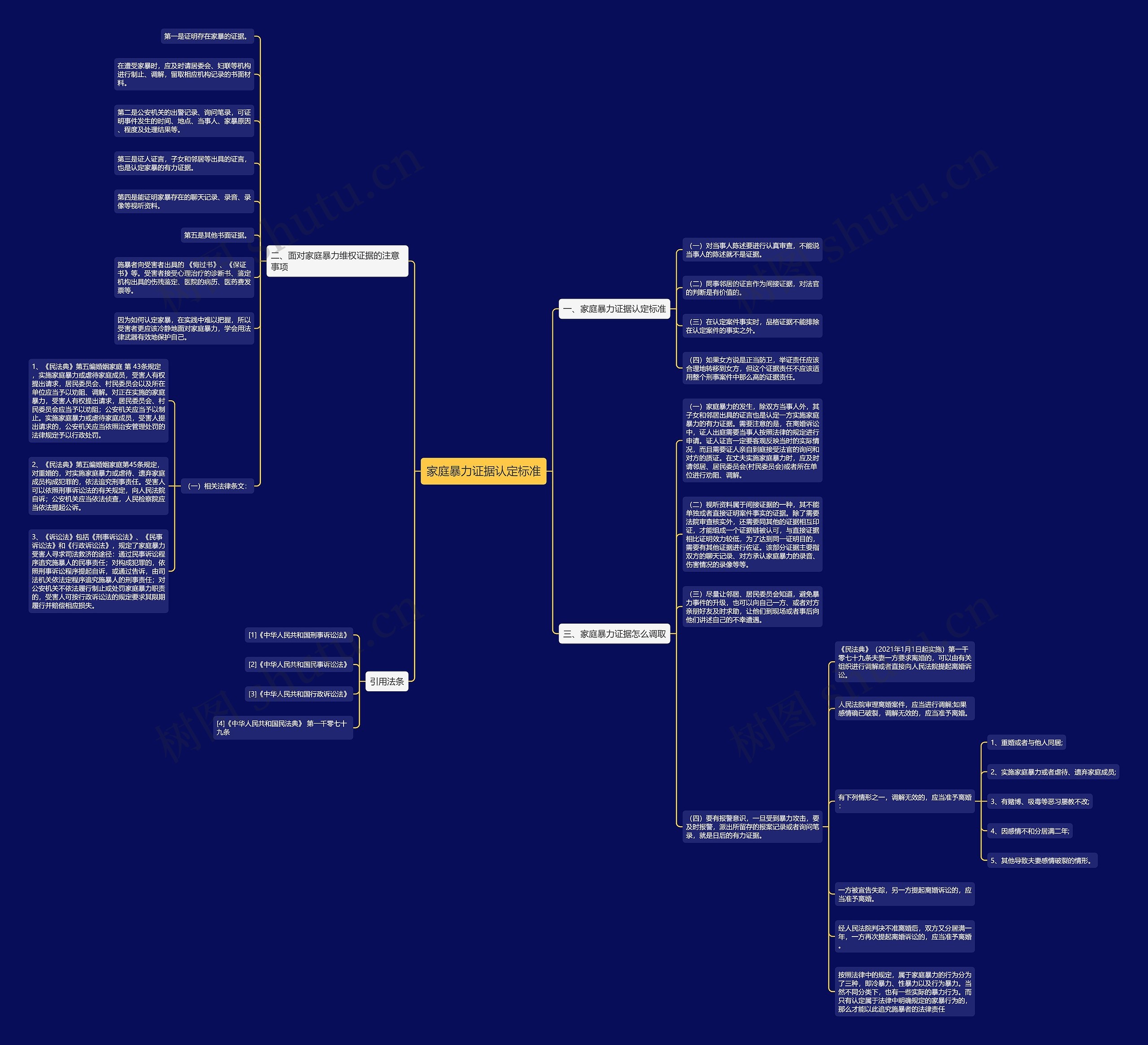 家庭暴力证据认定标准思维导图
