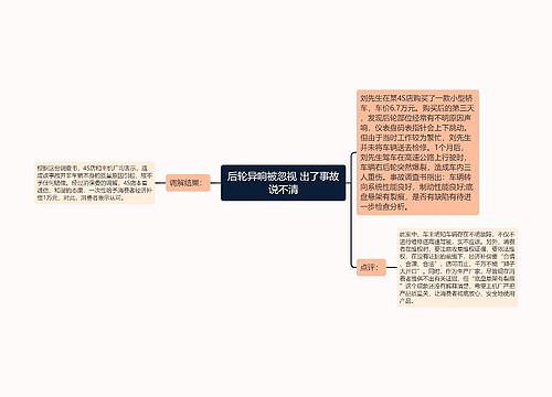 后轮异响被忽视 出了事故说不清