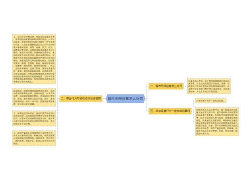 超市无照经营怎么处罚