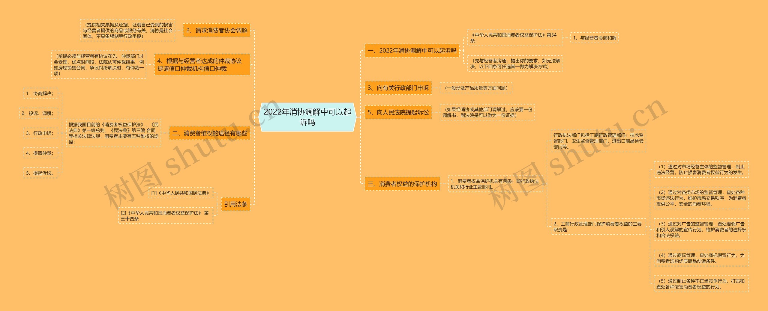 2022年消协调解中可以起诉吗思维导图