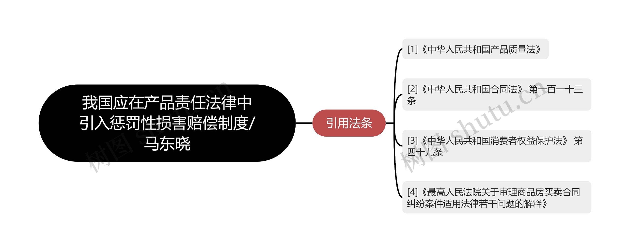 我国应在产品责任法律中引入惩罚性损害赔偿制度/马东晓思维导图