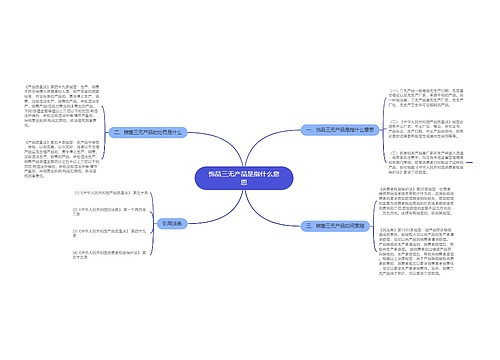 饰品三无产品是指什么意思