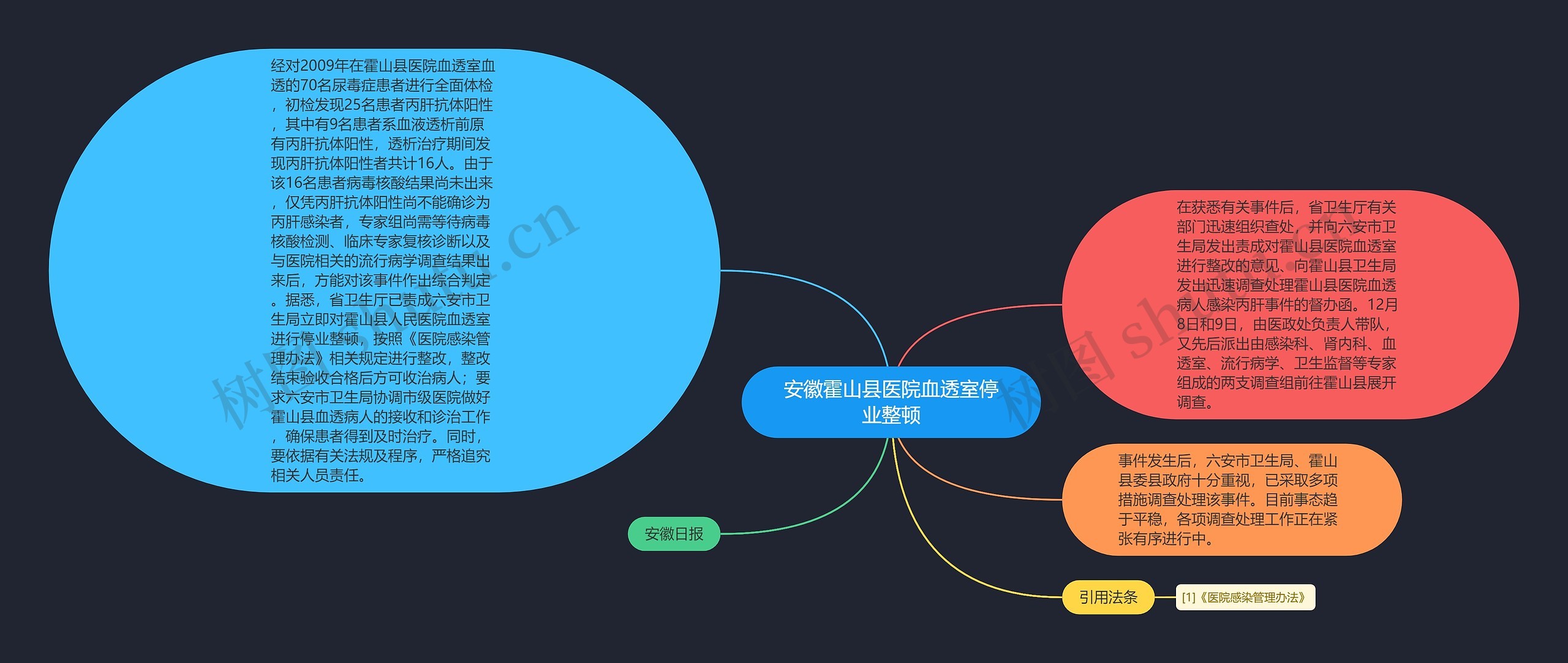 安徽霍山县医院血透室停业整顿思维导图