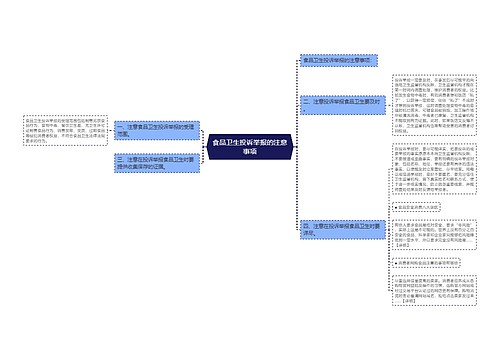 食品卫生投诉举报的注意事项