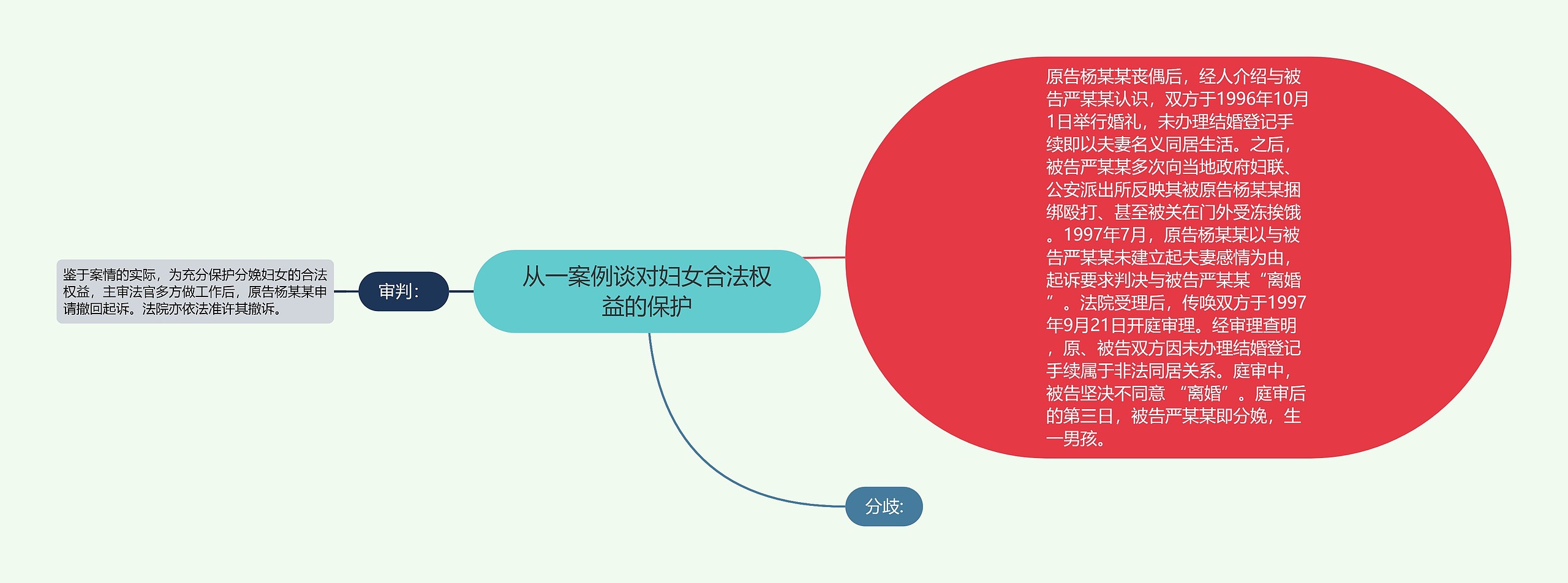 从一案例谈对妇女合法权益的保护思维导图