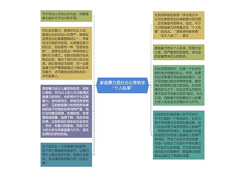 家庭暴力是社会公害绝非“个人私事”