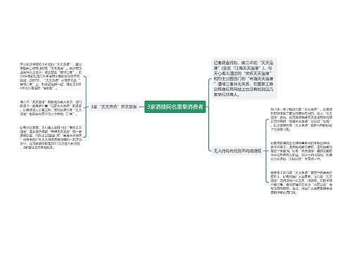 3家酒楼同名雷晕消费者