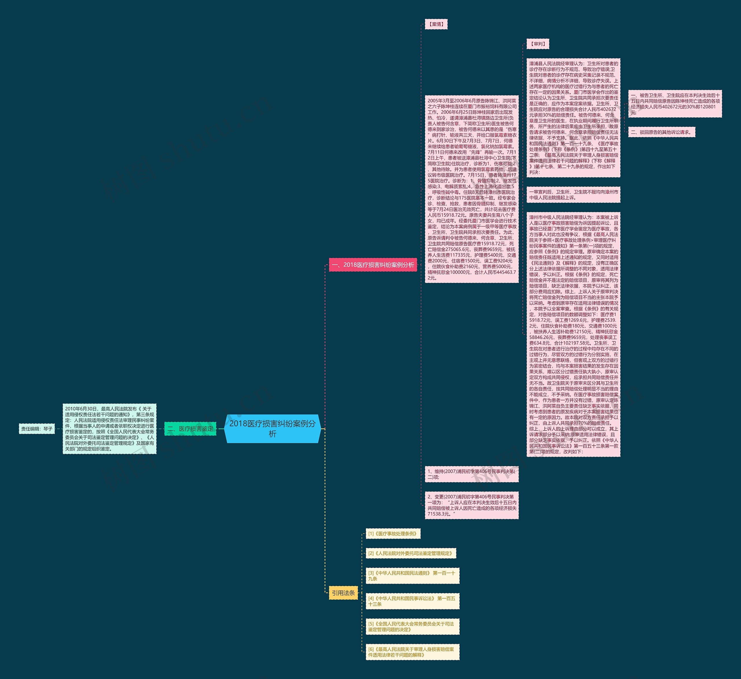 2018医疗损害纠纷案例分析思维导图