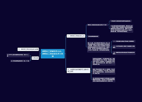 辞职后工资被扣怎么办，辞职后工资应该在多久结清