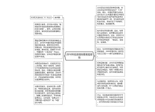 2010年投资理财要更趋理性