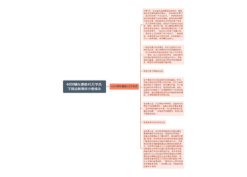 4000辆车要教45万学员 下周定新增多少教练车