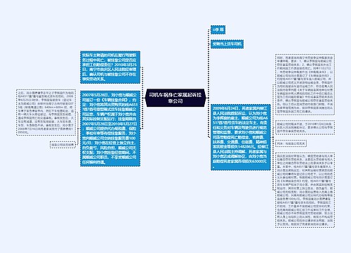 司机车祸身亡家属起诉挂靠公司