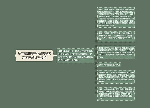 员工离职自开公司拷贝老东家网站被判侵权