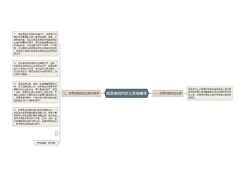 经营者的约定义务有哪些