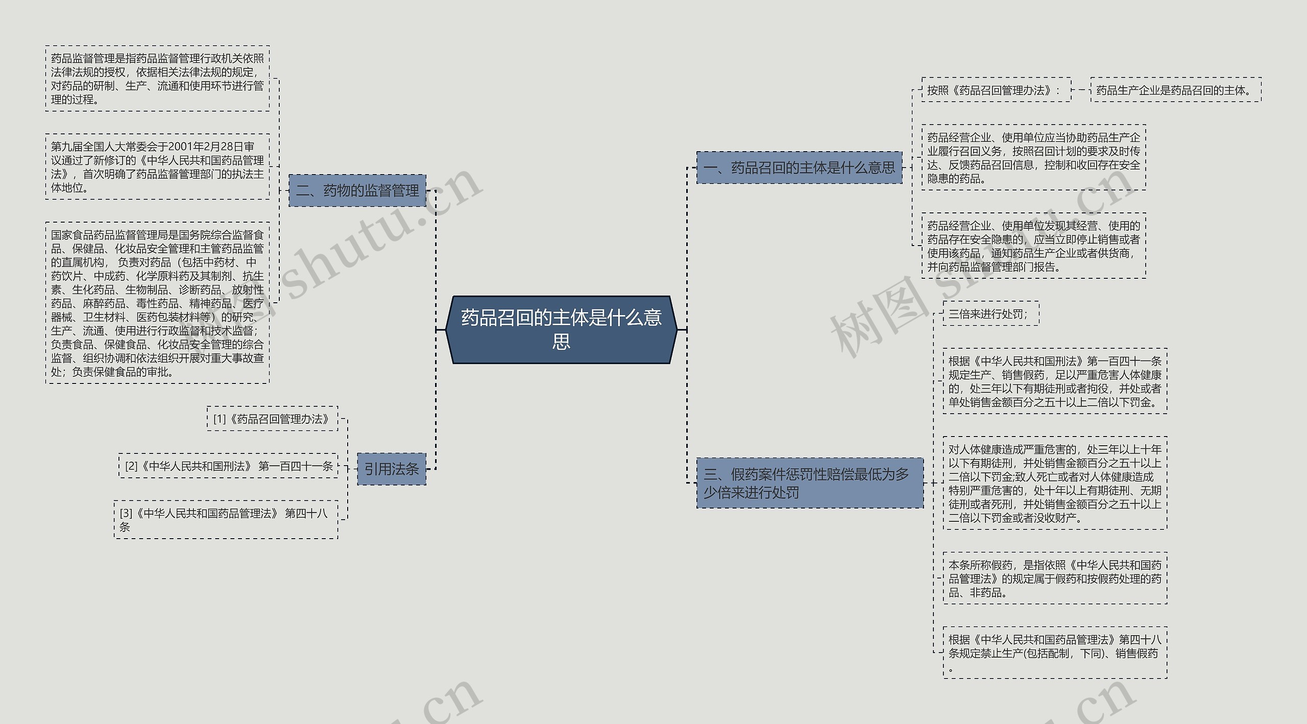 药品召回的主体是什么意思思维导图