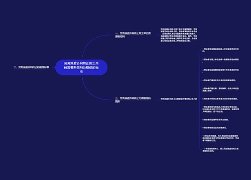 劳务派遣合同终止用工单位需要赔偿吗及赔偿的标准