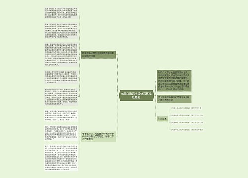 如果以刑罚手段处罚环境危险犯