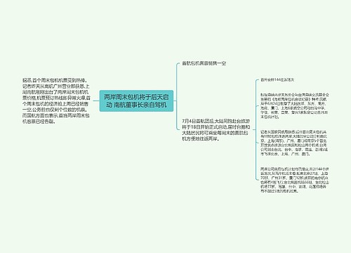 两岸周末包机将于后天启动 南航董事长亲自驾机