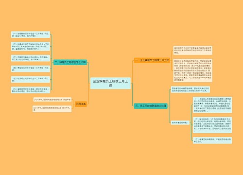 企业解雇员工赔偿三月工资