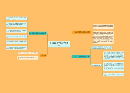 企业解雇员工赔偿三月工资