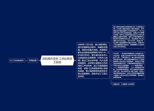 违规操作受伤 工伤处理员工获赔