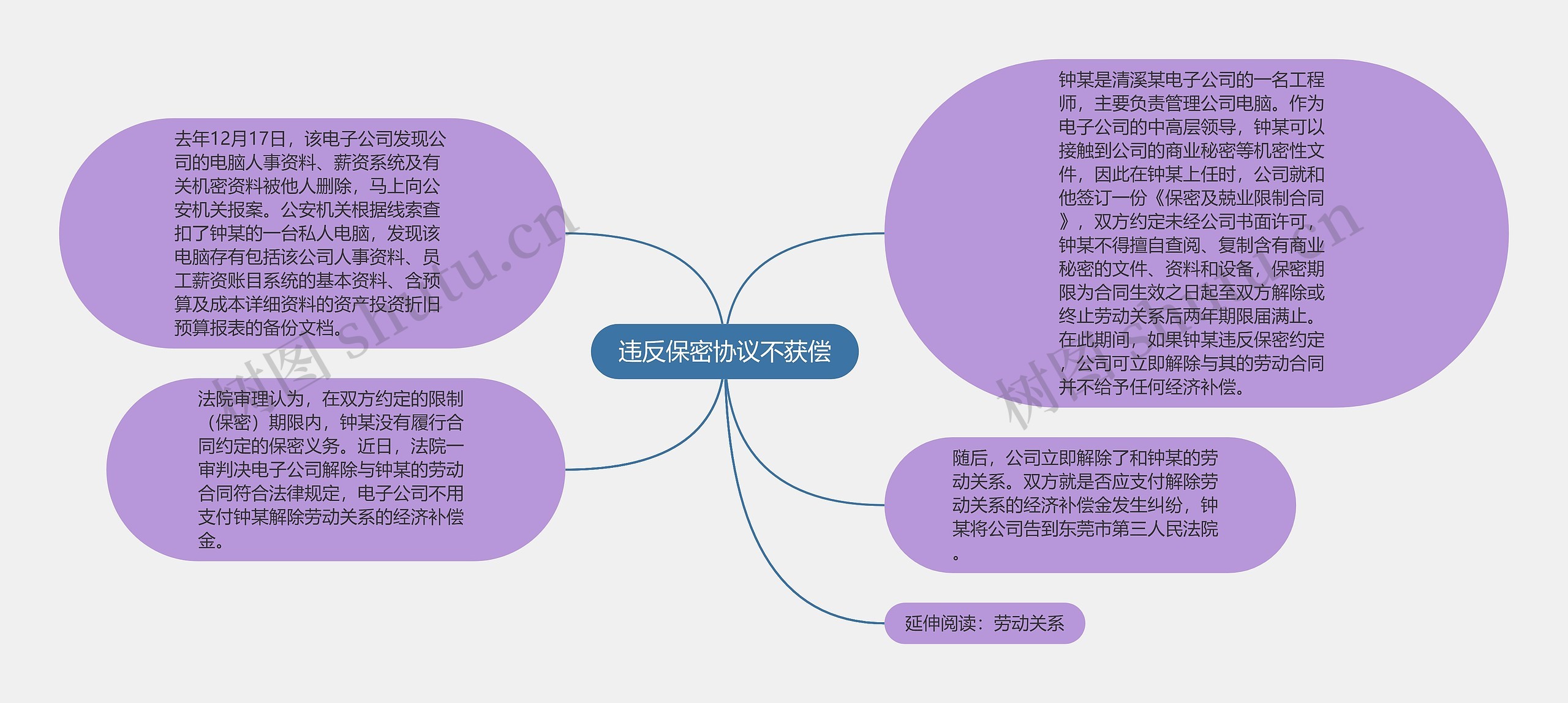 违反保密协议不获偿思维导图