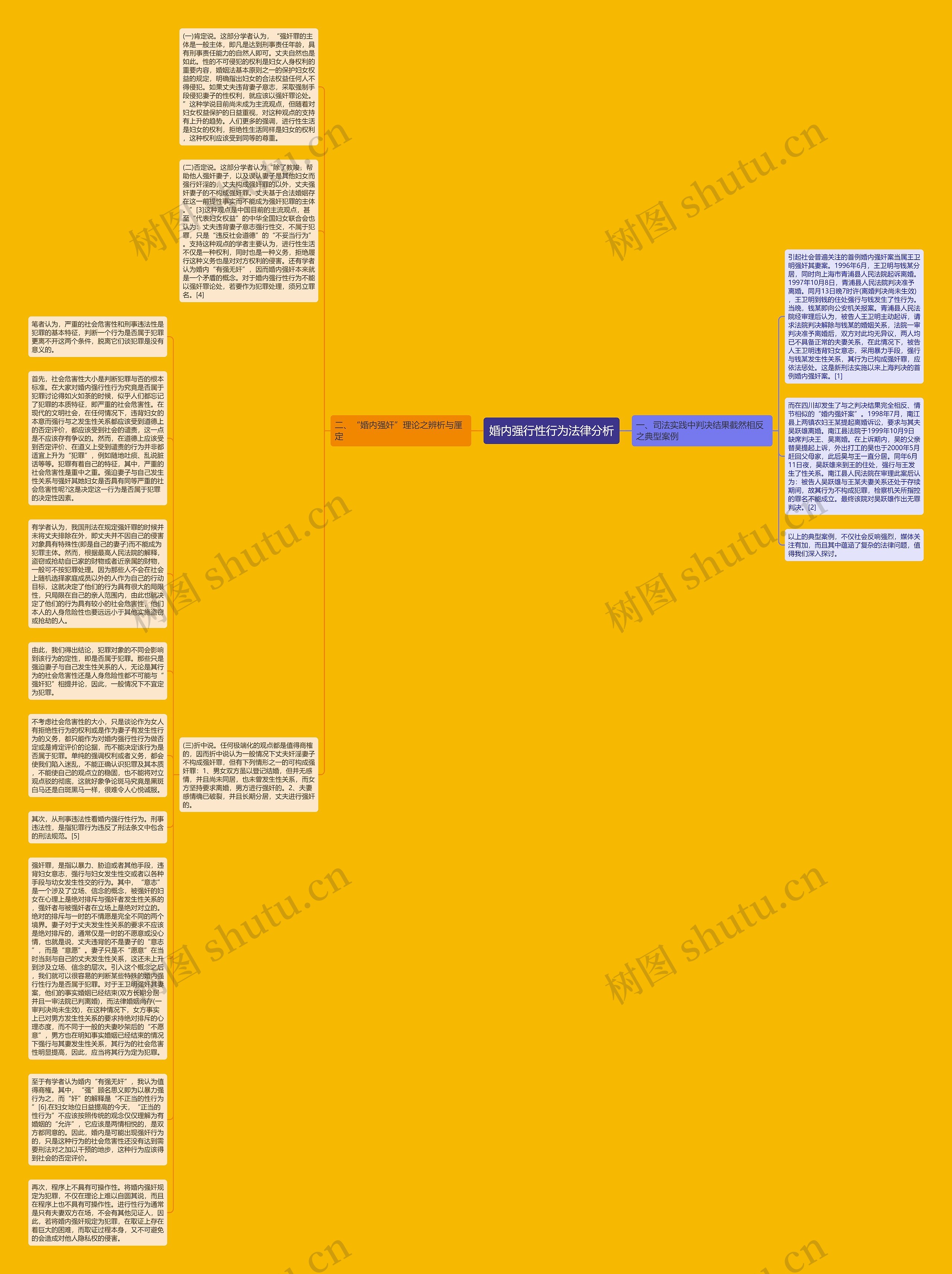 婚内强行性行为法律分析思维导图