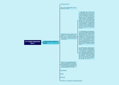 2015全国排污费征收标准是多少