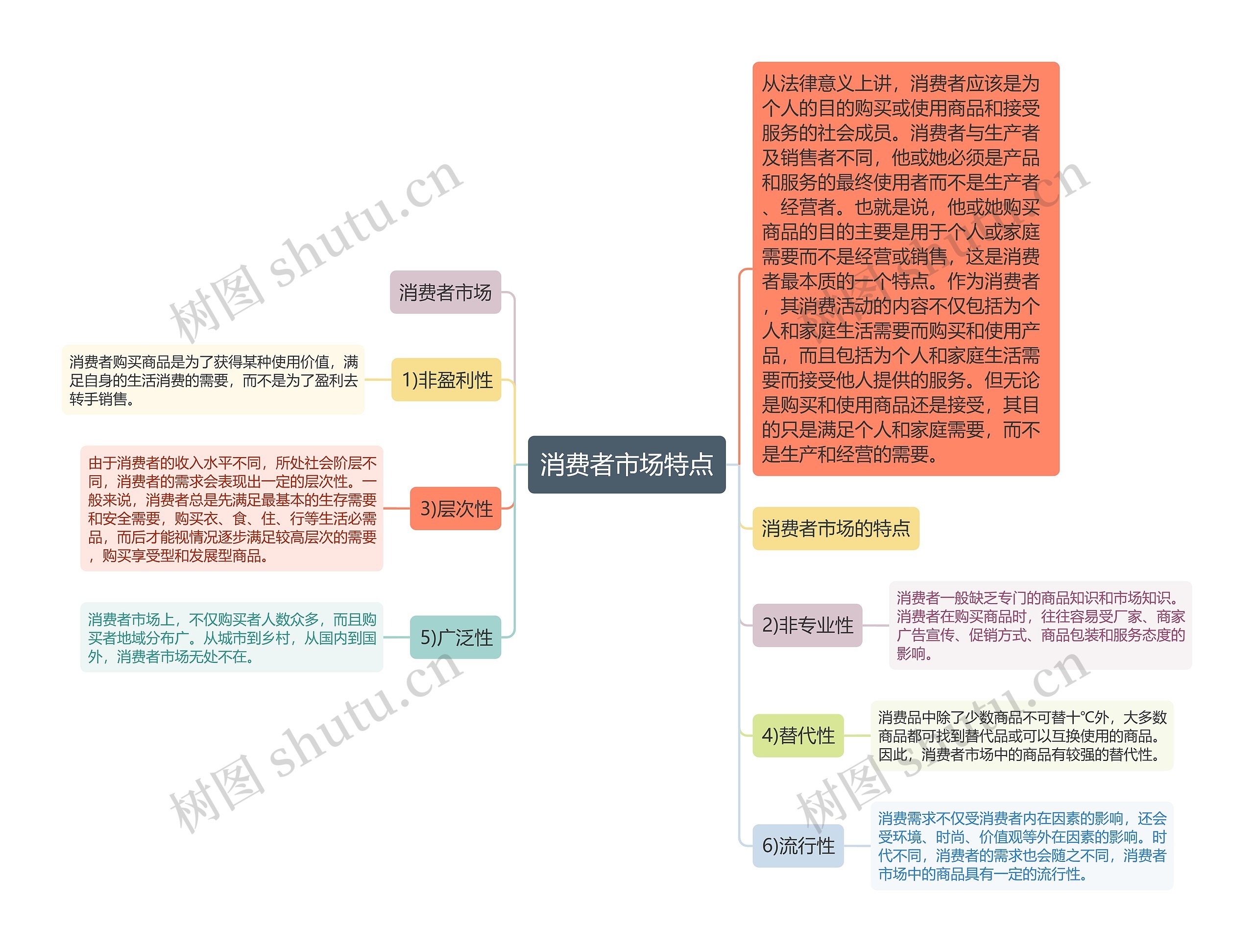 消费者市场特点思维导图