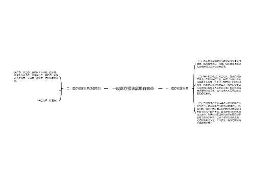 一般医疗损害后果有哪些