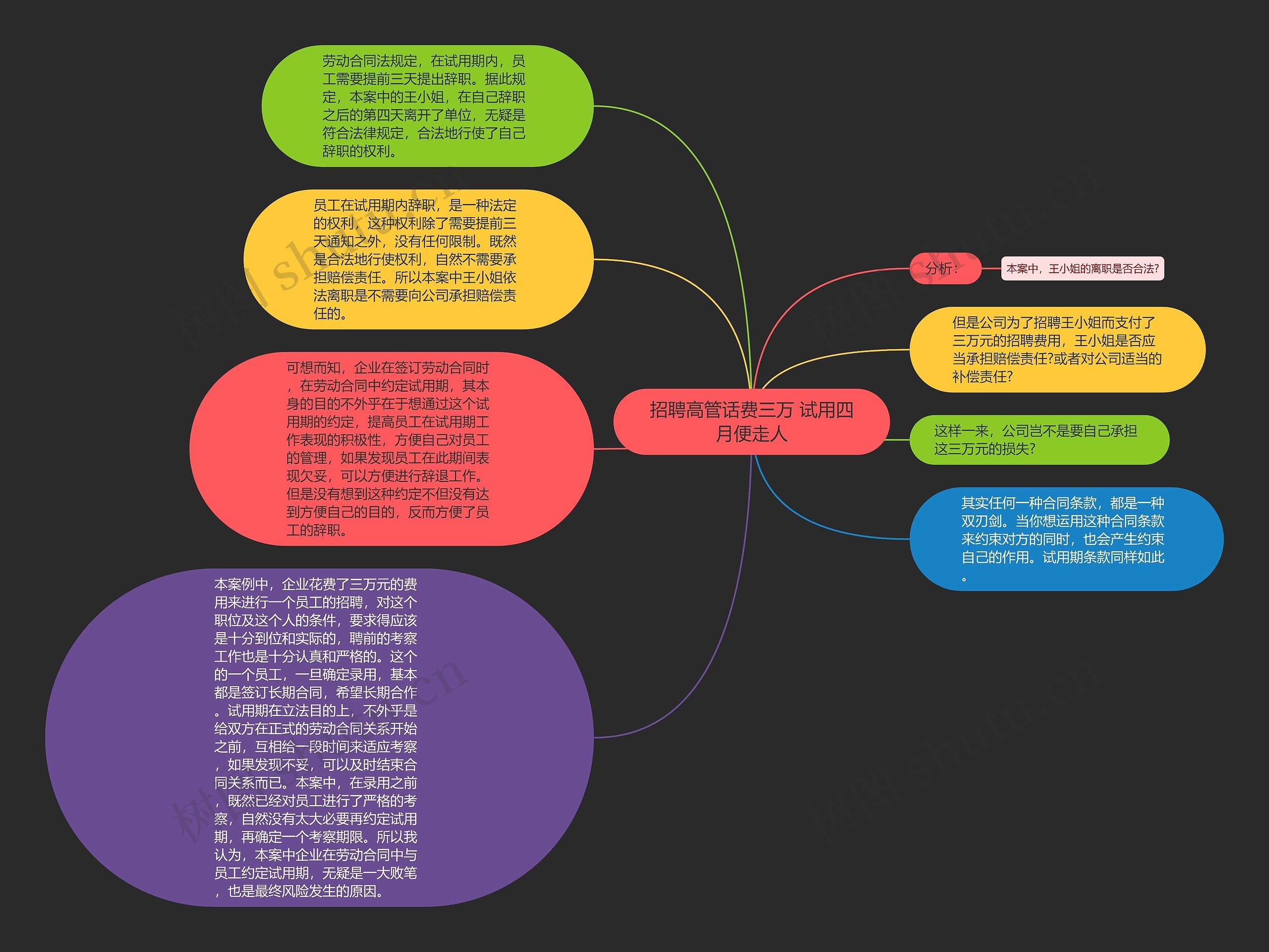 招聘高管话费三万 试用四月便走人思维导图
