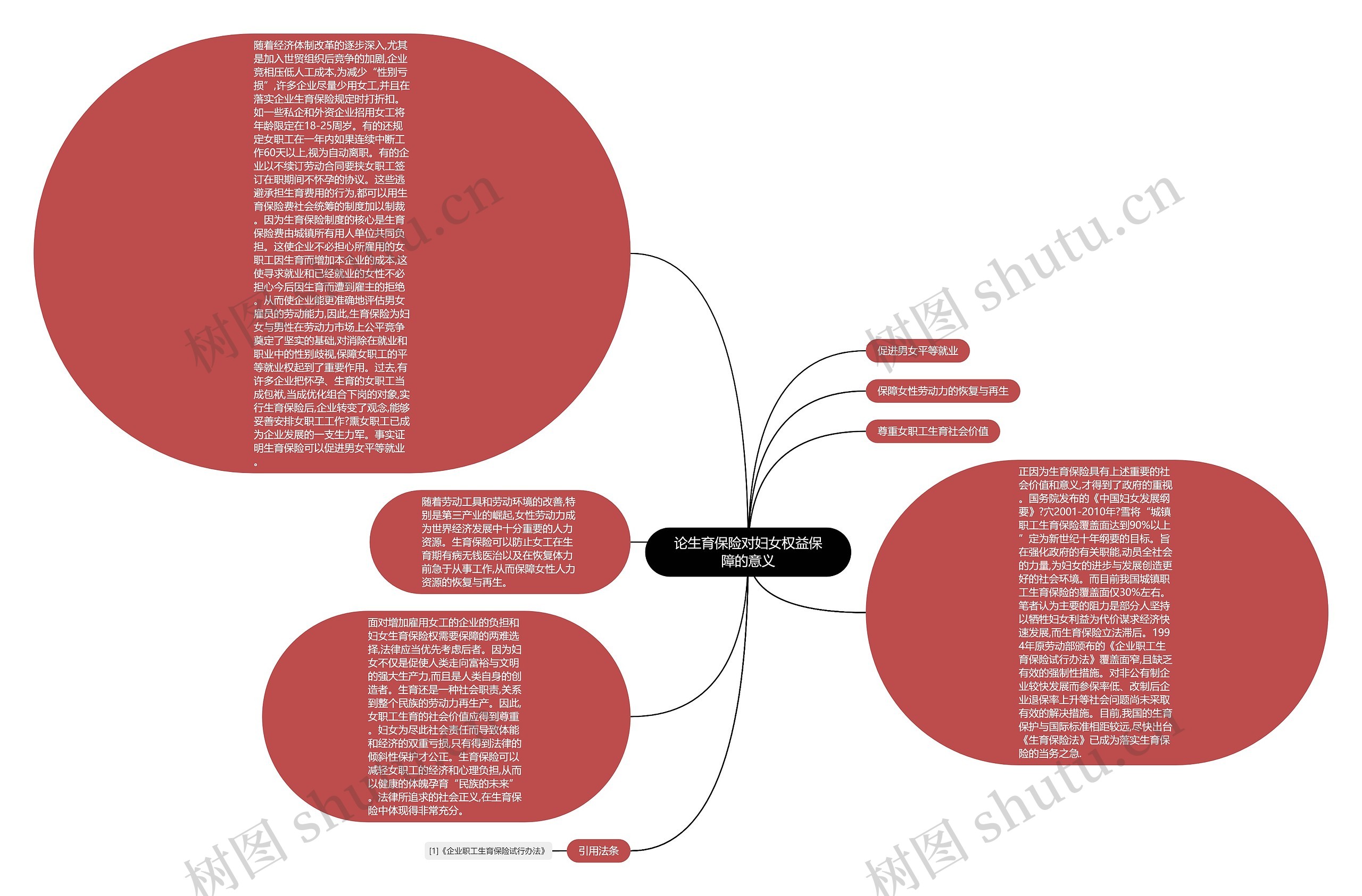 论生育保险对妇女权益保障的意义思维导图